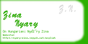 zina nyary business card